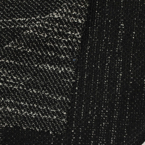 Black Marl Interlock Knit, Polyester, 244 gsm
