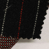 Black Pinstripes Interlock Knit, Poly-Nylon — texture