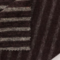 Dark Brown Horizontal-Stripe Knit, Poly-Viscose, 253 gsm