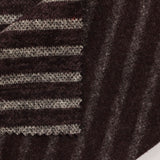 Dark Brown Horizontal-Stripe Knit, Poly-Viscose