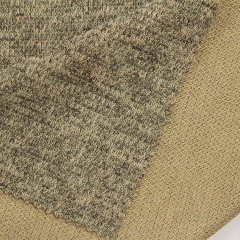 Heathered Brown Marl Knit, Polyester, 240 gsm