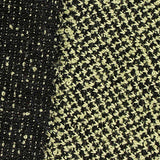 Black Houndstooth Interlock Knit, Polyester — texture