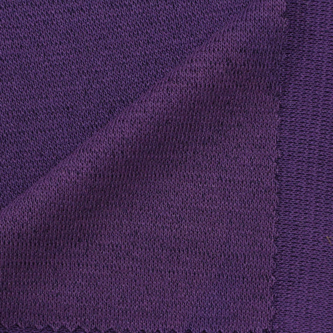 Heathered Purple Marl Rib Knit, Viscose-Nylon