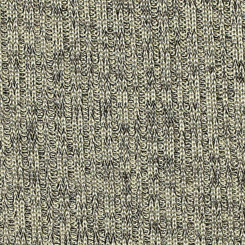 Heathered Grey Marl Rib Knit, Polyester, 176 gsm