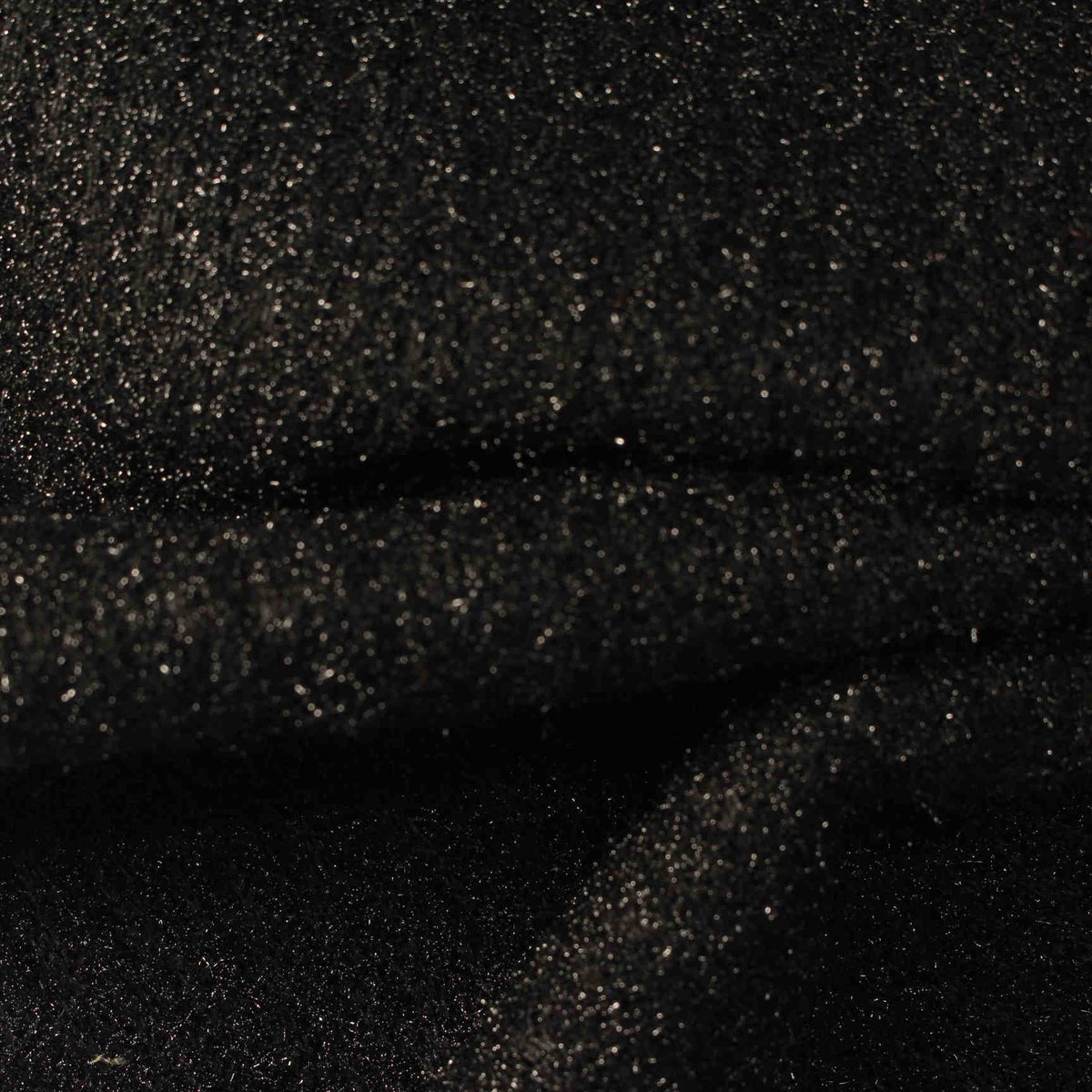 Black Glitter-Fleck Piqué Knit, Polyester