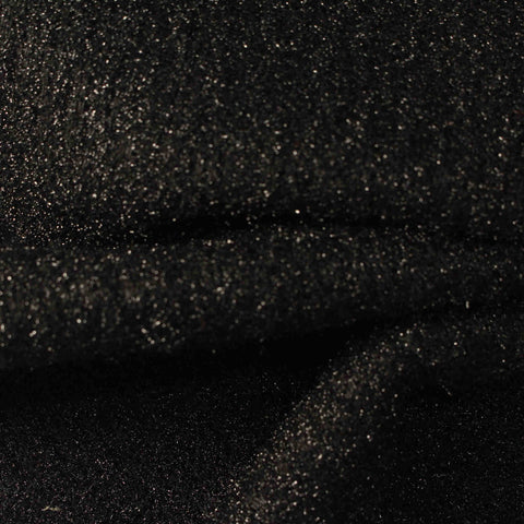 Black Glitter-Fleck Piqué Knit, Polyester