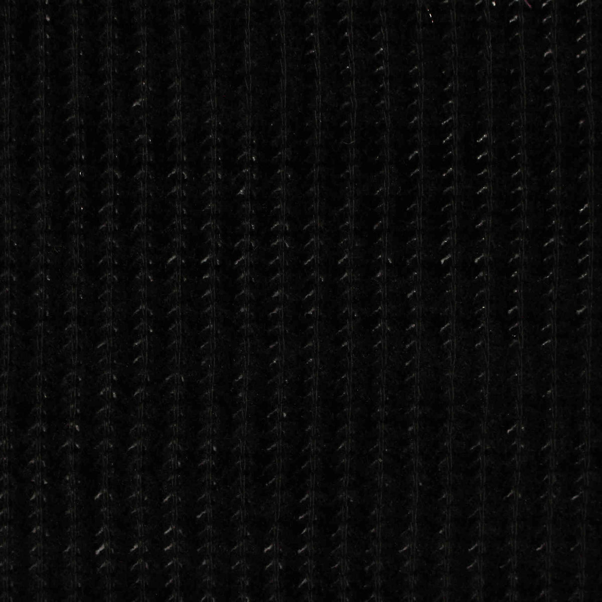 Polyester Stretch Chenille Fabric, 189 gsm, 152 cm — Black