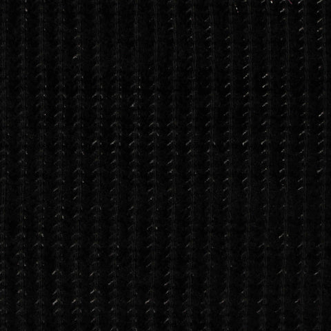 Polyester Stretch Chenille Fabric, 189 gsm, 152 cm — Black
