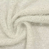 100% Polyester Linen-Look Fabric, 219 gsm, 135 cm — White