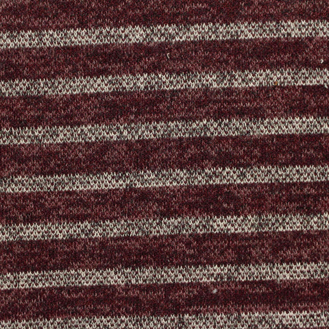 Burgundy Stripe Knit, Poly-Viscose