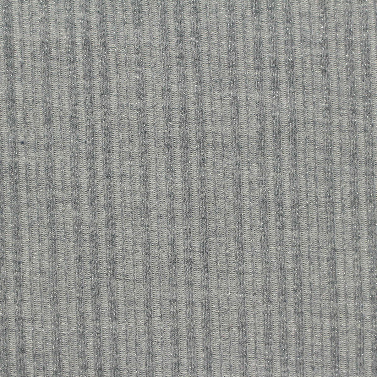 Grey Marl Rib Knit, Poly-Viscose, 330 gsm