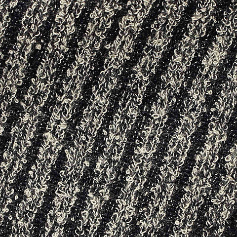 Black Textured-Stripe Interlock Knit, Poly-Viscose