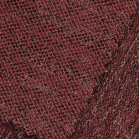 Heathered Burgundy Marl Piqué Knit, Poly-Viscose