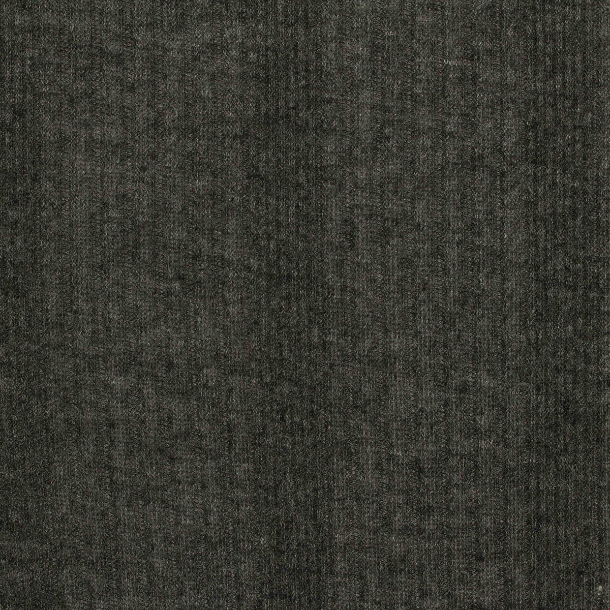 Dark Grey Marl Rib Knit, Polyester, 129 gsm
