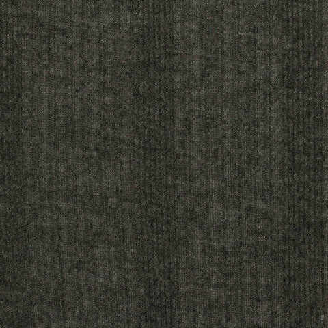Dark Grey Marl Rib Knit, Polyester, 129 gsm