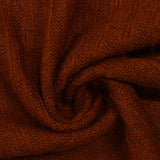 Brushed Acrylic Polyester Rib Knit Fabric, 265 gsm, 155 cm — Red