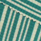 Teal Vertical-Stripe Rib Knit, Poly-Viscose — texture