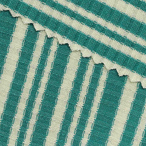 Teal Vertical-Stripe Rib Knit, Poly-Viscose