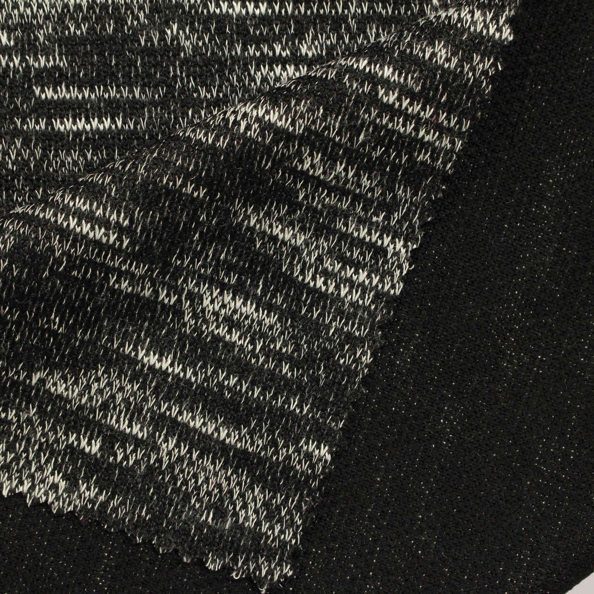 Black Marl Scuba Knit, Poly-Viscose