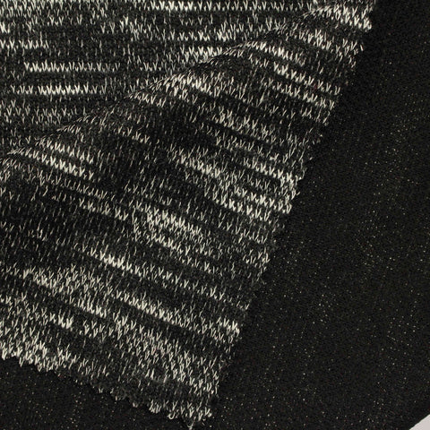Black Marl Scuba Knit, Poly-Viscose
