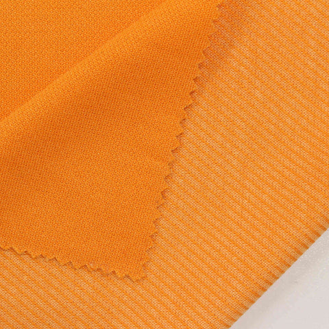 Orange Lines Interlock Knit, Polyester