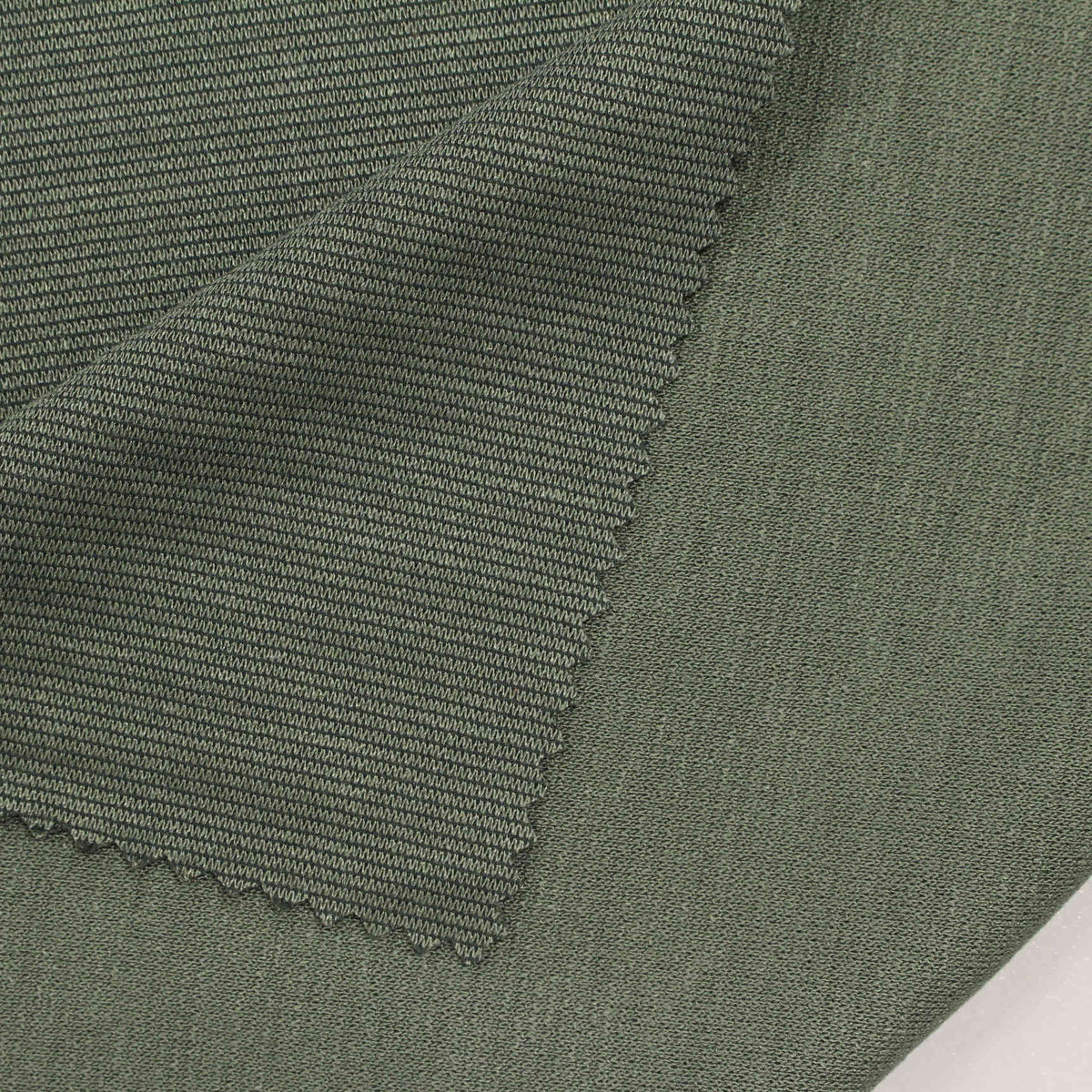 Viscose Nylon Stretch Ponte Knit Fabric, 228 gsm, 153 cm — Green