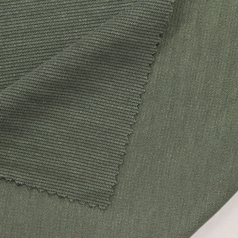 Viscose Nylon Stretch Ponte Knit Fabric, 228 gsm, 153 cm — Green