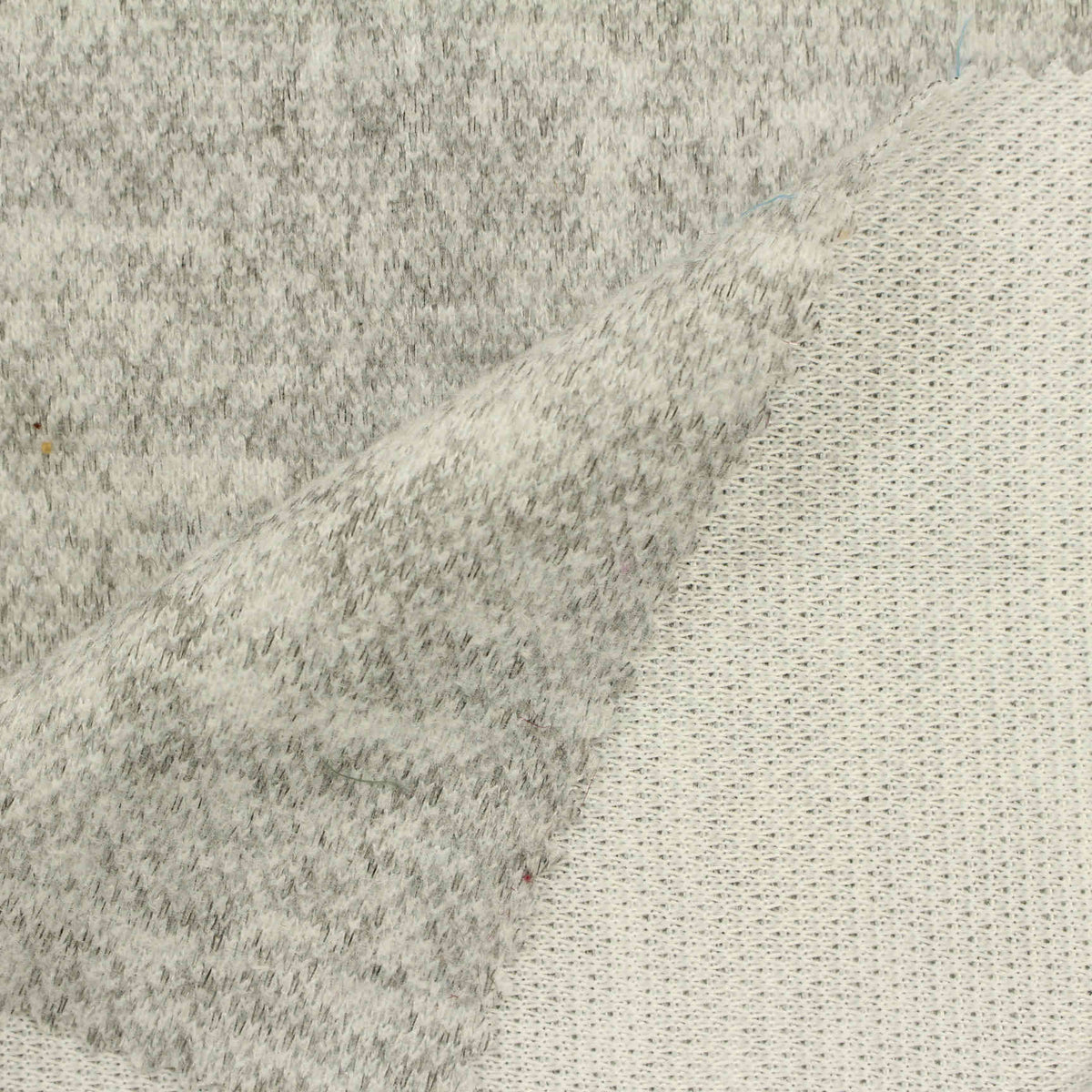 Dark Grey Marl Scuba Knit, Poly-Viscose, 219 gsm
