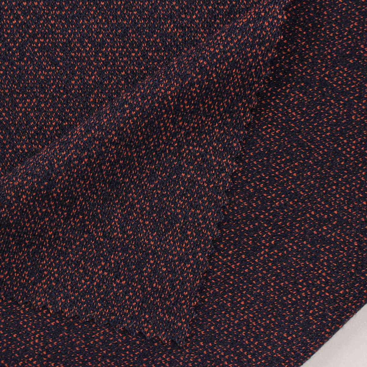 Navy Marl Scuba Knit, Poly-Viscose, 389 gsm