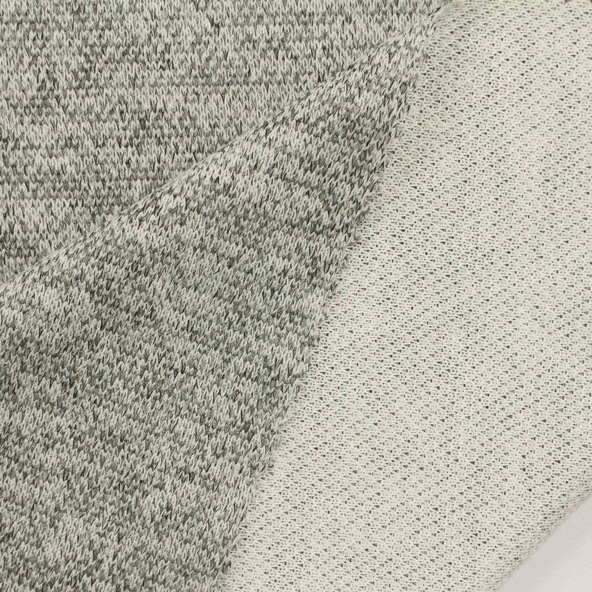 Dark Grey Marl Scuba Knit, Poly-Viscose, 228 gsm