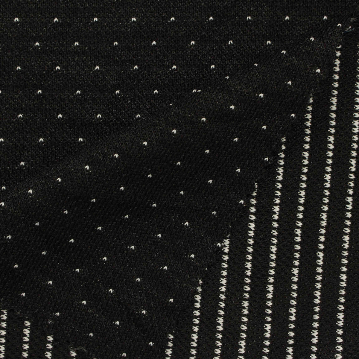 Black Dots Interlock Knit, Polyester, 274 gsm