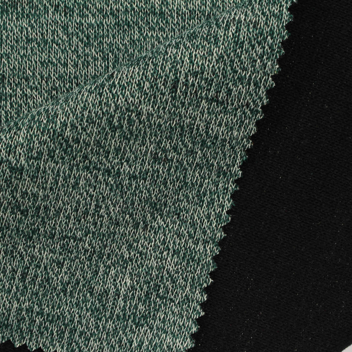 Green Marl Scuba Knit, Polyester, 365 gsm