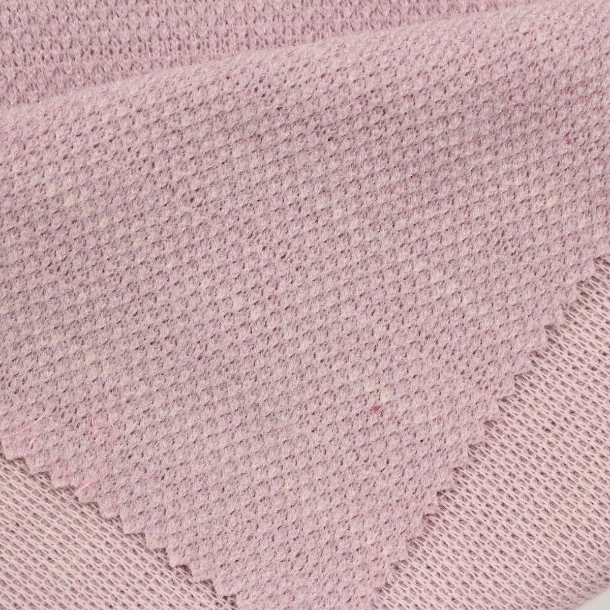 Light Purple Marl Piqué Knit, Acrylic-Poly