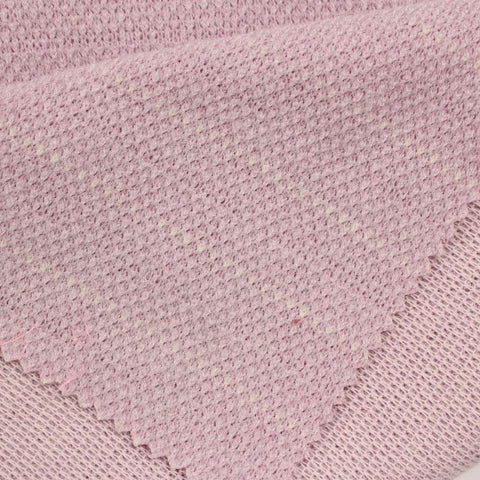 Light Purple Marl Piqué Knit, Acrylic-Poly