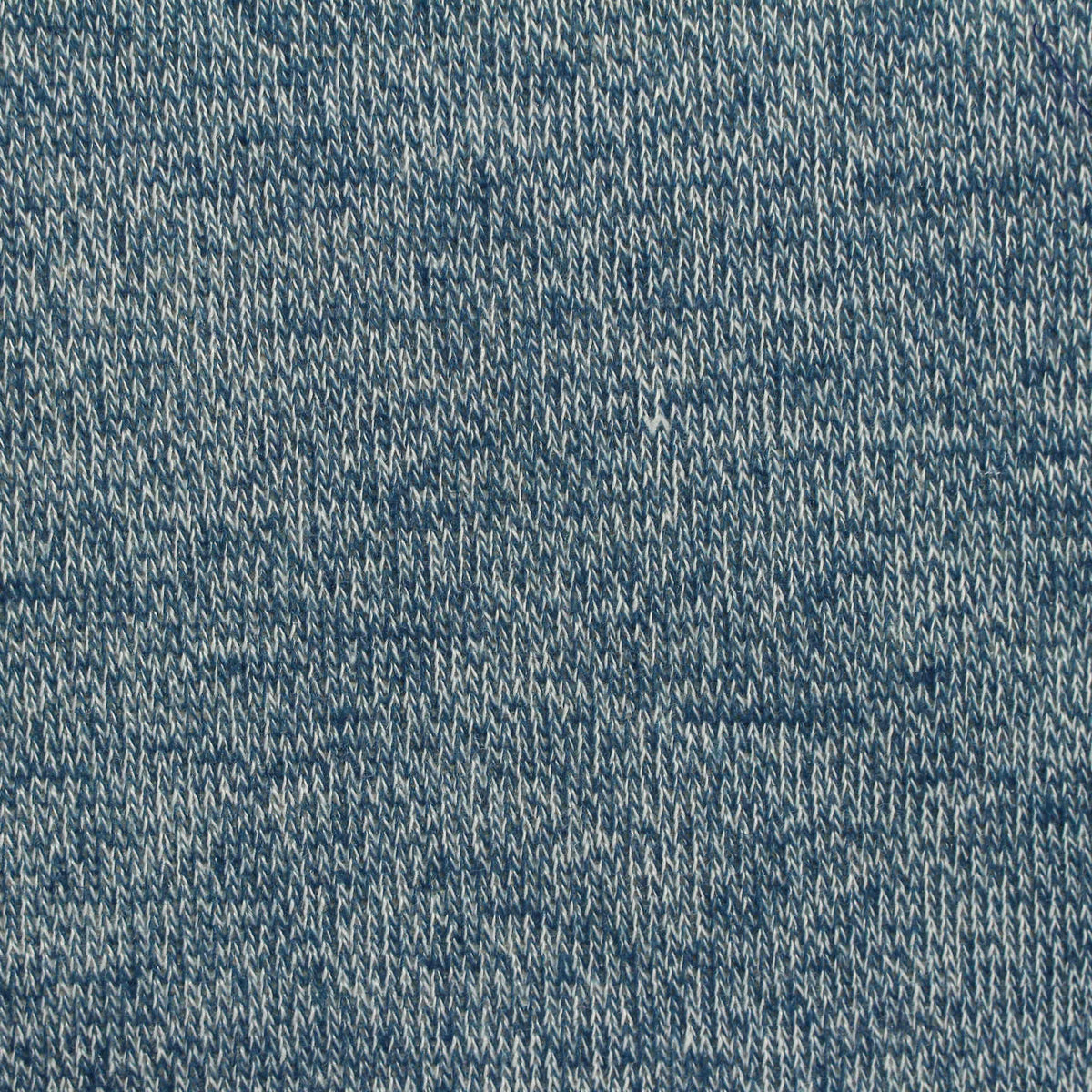 Blue Marl Interlock Knit, Poly-Cotton, 370 gsm
