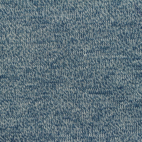 Blue Marl Interlock Knit, Poly-Cotton, 370 gsm