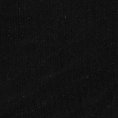 Viscose Stretch Rib Knit Fabric, 145 gsm, 170 cm — Black