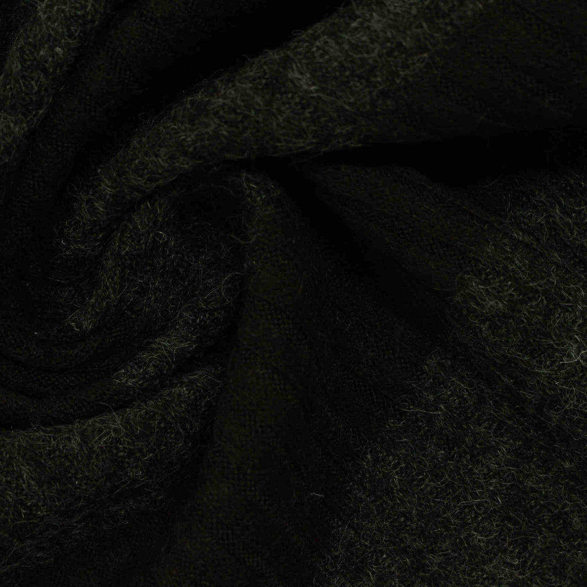 Dark Green Marl Rib Knit, Acrylic-Poly