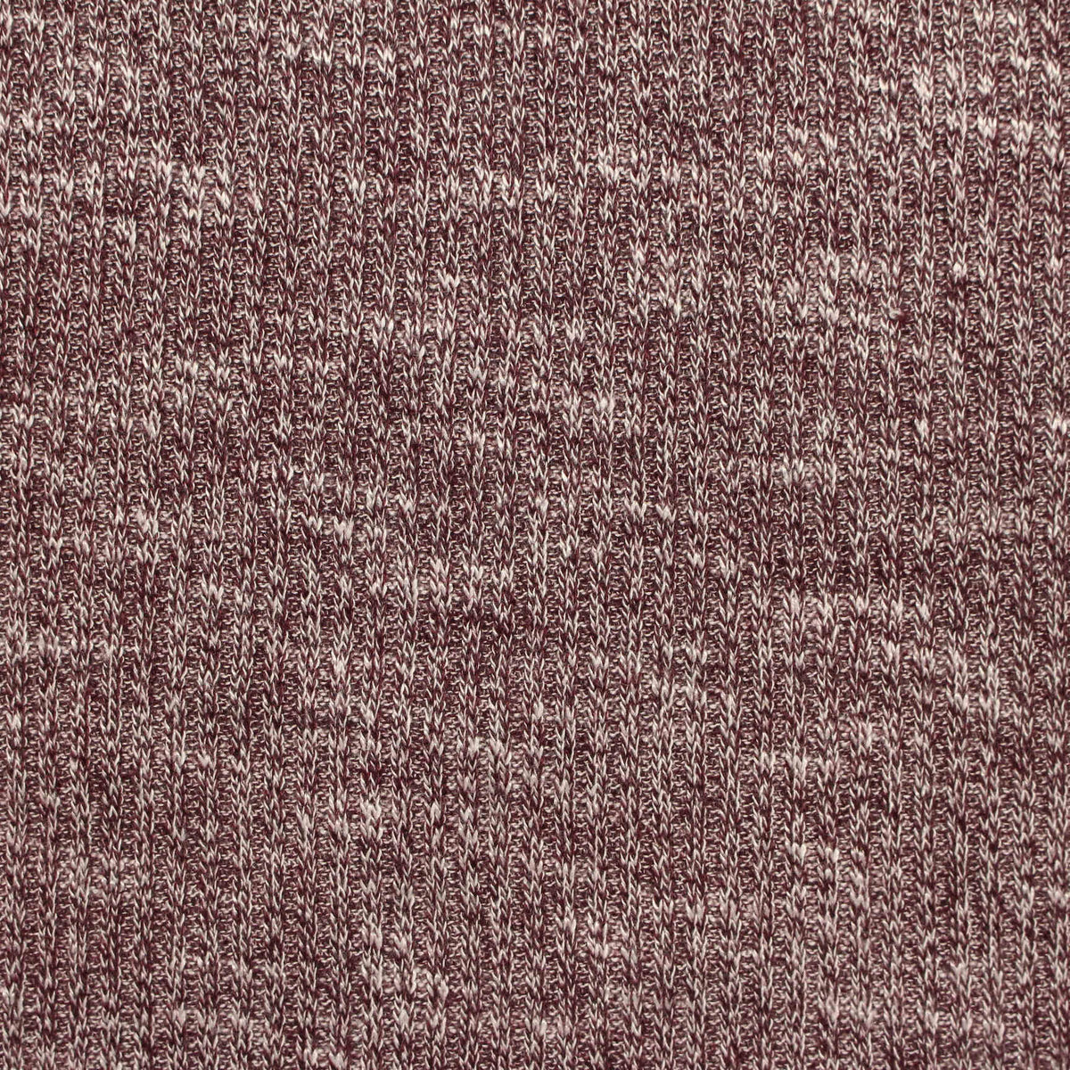 Burgundy Fine-Marl Rib Knit, Viscose-Poly