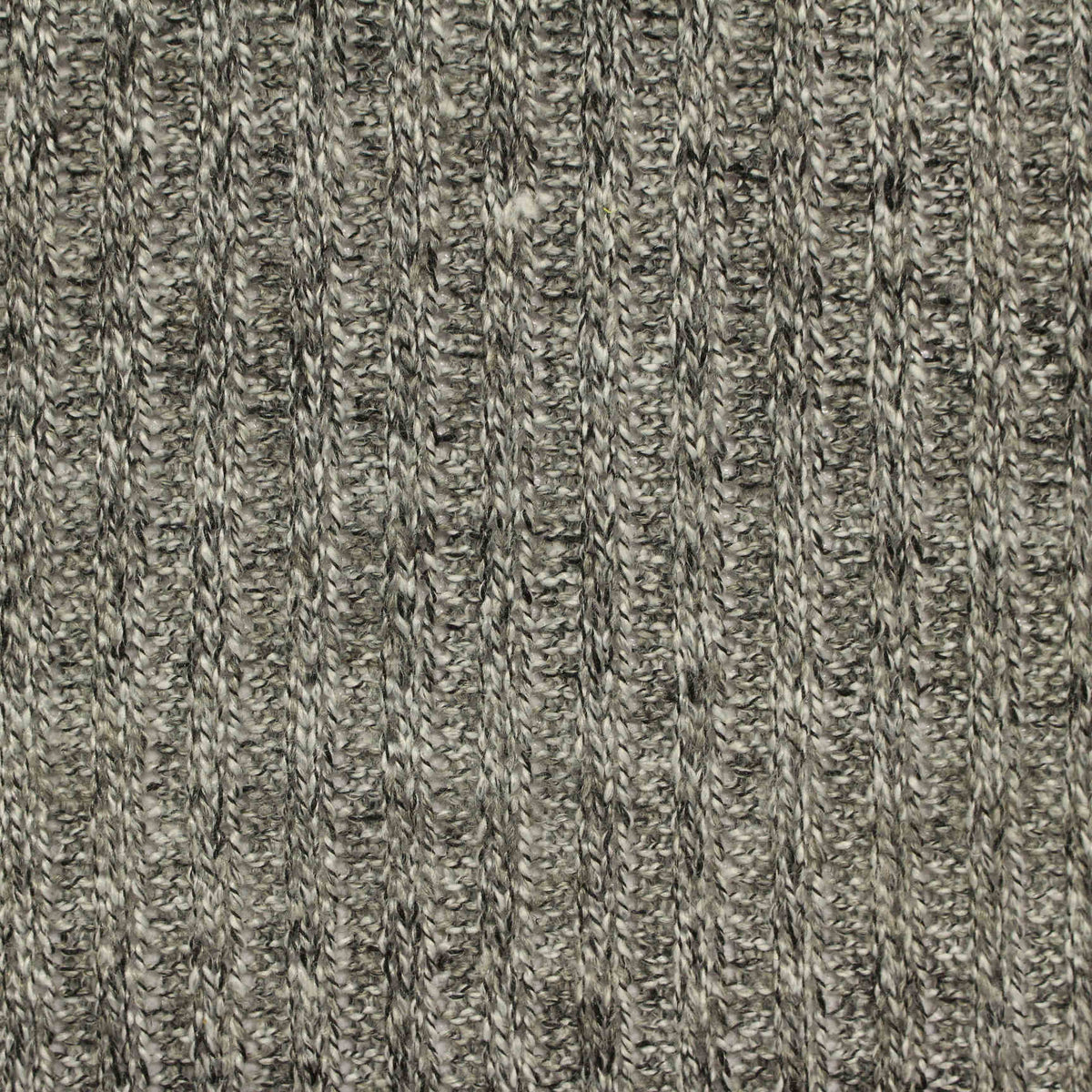 Grey Heathered-Marl Rib Knit, Polyester, 350 gsm