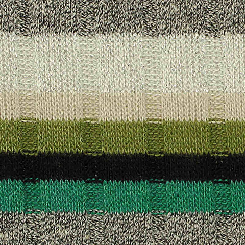 Black Horizontal-Stripe Rib Knit, Polyester, 190 gsm