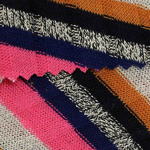 Polyester Metallic Stretch Rib Knit Fabric, 190 gsm, 125 cm — Red
