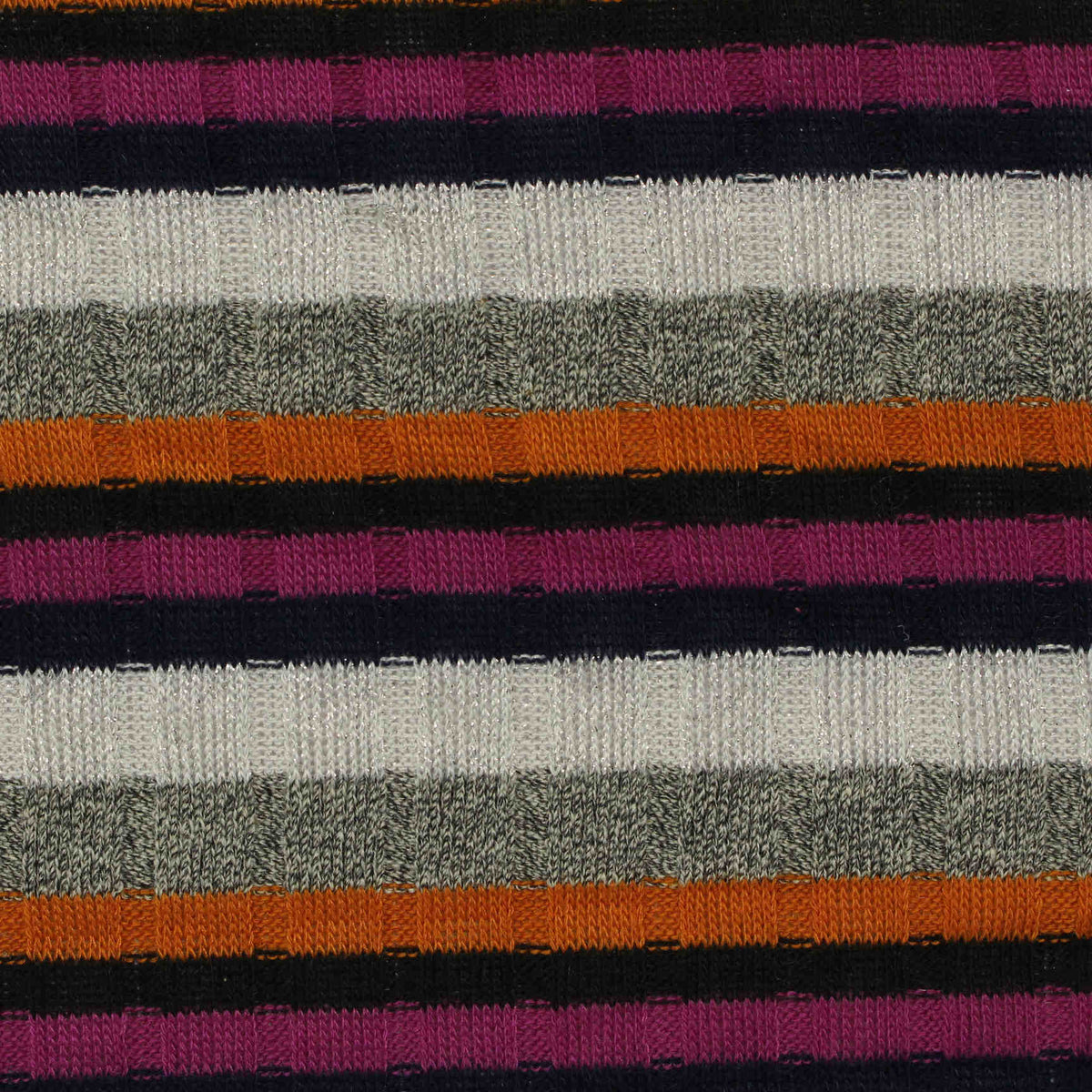 Polyester Metallic Stretch Rib Knit Fabric, 190 gsm, 125 cm — Khaki