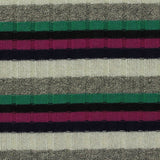 Grey Horizontal-Stripe Rib Knit, Polyester