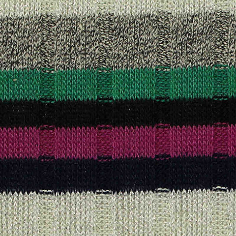 Grey Horizontal-Stripe Rib Knit, Polyester