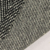 Black Herringbone Interlock Knit, Polyester — texture