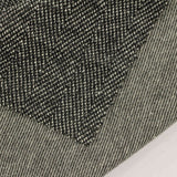 Black Herringbone Interlock Knit, Polyester