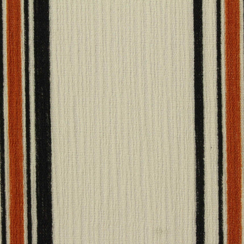 Orange Vertical-Stripe Crepe, Polyester, 133 gsm