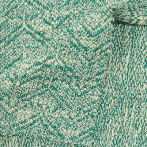 Teal Chevron Jacquard, Poly-Cotton