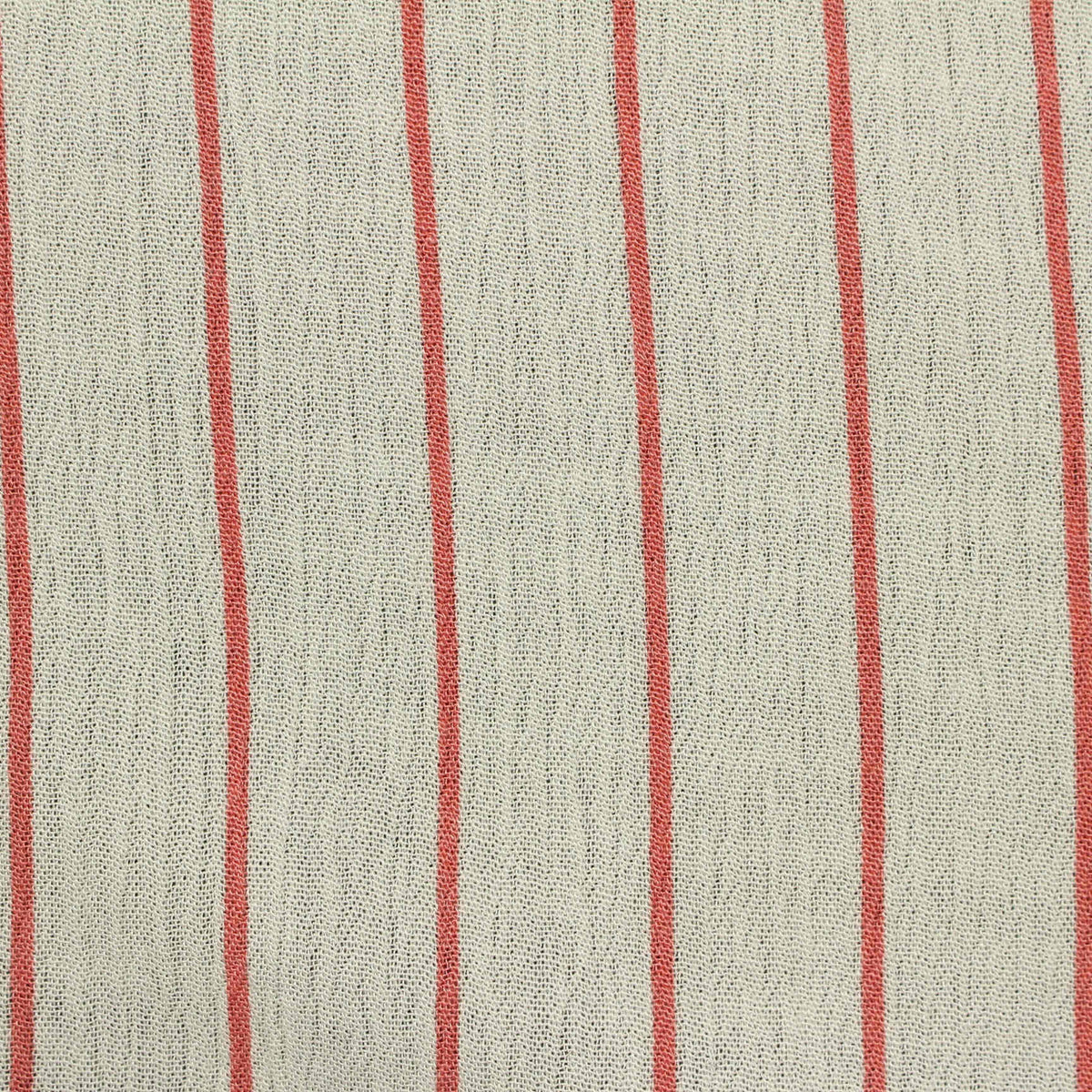 Red Vertical-Stripe Crepe, Viscose